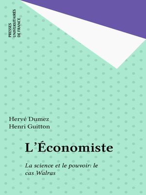 cover image of L'Économiste